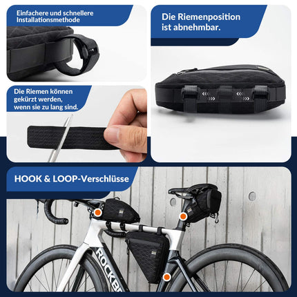 ROCKBROS Fahrradtasche Set Rahmentasche*2+Satteltasche*1 mit Verstellbarer Schultergurt 1,2L (Fahrradtaschen) kaufen bei Linkreich – Jetzt entdecken!