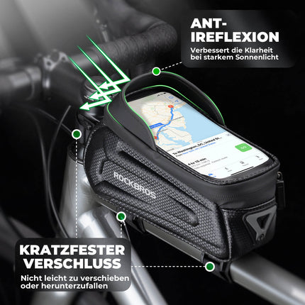 ROCKBROS Fahrradtasche Wasserabweisend Handytasche mit TPU Touchscreen (Fahrradtaschen) kaufen bei Linkreich – Jetzt entdecken!