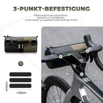 ROCKBROS Fahrradtasche Zylindrische Lenkertasche 1,7L mit Schultergurt (Fahrradtaschen) kaufen bei Linkreich – Jetzt entdecken!