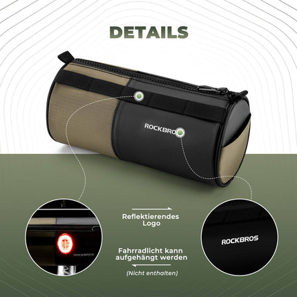 ROCKBROS Fahrradtasche Zylindrische Lenkertasche 1,7L mit Schultergurt (Fahrradtaschen) kaufen bei Linkreich – Jetzt entdecken!