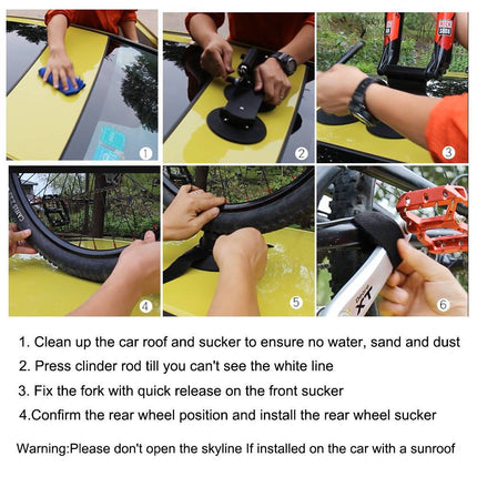 ROCKBROS Fahrradträger Fahrrad Dachträger mit Saugnäpfe Schnellmontage (Fahrrad Dachträger) kaufen bei Linkreich – Jetzt entdecken!