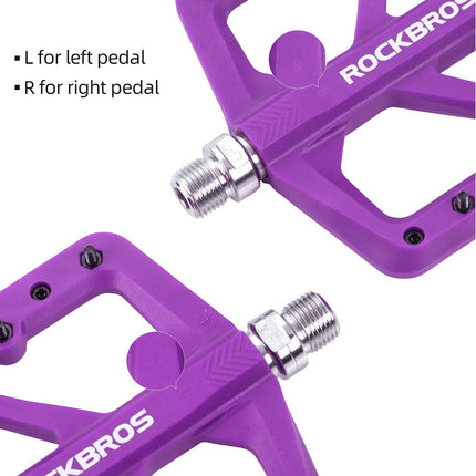 ROCKBROS Flat pedale 9/16 aus Nylon 3 Sealed Bearings rutschfest