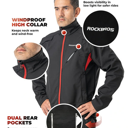 ROCKBROS Winter Jacke / Hose Herren Windschutz Radsportanzug