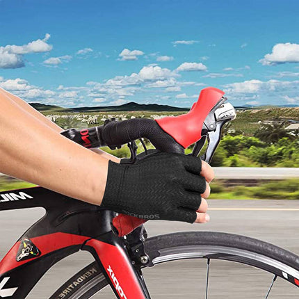 ROCKBROS Gel gemusterte Rutschfeste Halbfinger - Reithandschuhe (Fahrradhandschuhe) kaufen bei Linkreich – Jetzt entdecken!