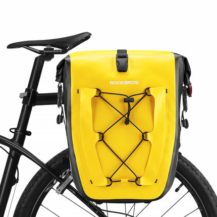 ROCKBROS Gepäckträgertasche 25L-32L 100 % wasserdicht mit Tragegriff
