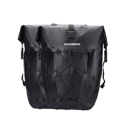 ROCKBROS Gepäckträgertasche 25L-32L 100 % wasserdicht mit Tragegriff