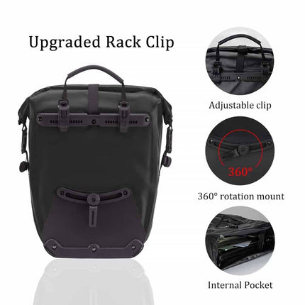 ROCKBROS Gepäckträgertasche 25L - 32L 100 % wasserdicht mit Tragegriff (Fahrradtaschen) kaufen bei Linkreich – Jetzt entdecken!