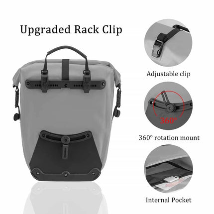 ROCKBROS Gepäckträgertasche 25L - 32L 100 % wasserdicht mit Tragegriff (Fahrradtaschen) kaufen bei Linkreich – Jetzt entdecken!