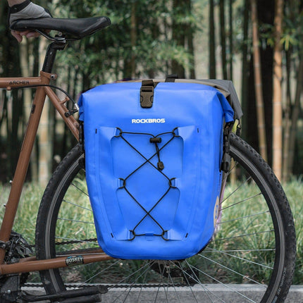 ROCKBROS Gepäckträgertasche 25L - 32L 100 % wasserdicht mit Tragegriff (Fahrradtaschen) kaufen bei Linkreich – Jetzt entdecken!
