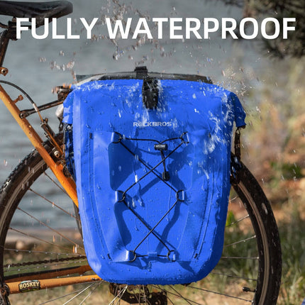 ROCKBROS Gepäckträgertasche 25L - 32L 100 % wasserdicht mit Tragegriff (Fahrradtaschen) kaufen bei Linkreich – Jetzt entdecken!