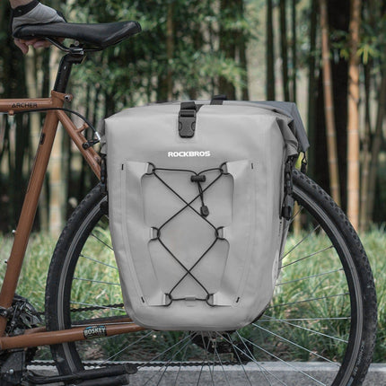 ROCKBROS Gepäckträgertasche 25L - 32L 100 % wasserdicht mit Tragegriff (Fahrradtaschen) kaufen bei Linkreich – Jetzt entdecken!