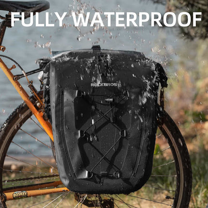 ROCKBROS Gepäckträgertasche 25L - 32L 100 % wasserdicht mit Tragegriff (Fahrradtaschen) kaufen bei Linkreich – Jetzt entdecken!