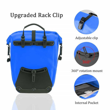 ROCKBROS Gepäckträgertasche 25L - 32L 100 % wasserdicht mit Tragegriff (Fahrradtaschen) kaufen bei Linkreich – Jetzt entdecken!