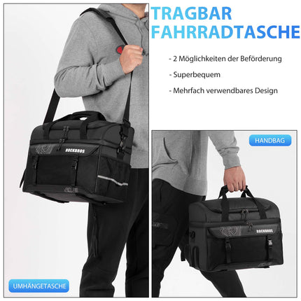 ROCKBROS Gepäckträgertasche mit Schultergurt Kühltasche isolierte Lunch Tasche Schwarz (Fahrradtaschen) kaufen bei Linkreich – Jetzt entdecken!