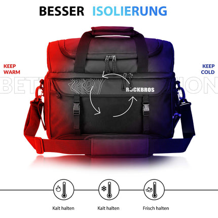 ROCKBROS Gepäckträgertasche mit Schultergurt Kühltasche isolierte Lunch Tasche Schwarz (Fahrradtaschen) kaufen bei Linkreich – Jetzt entdecken!