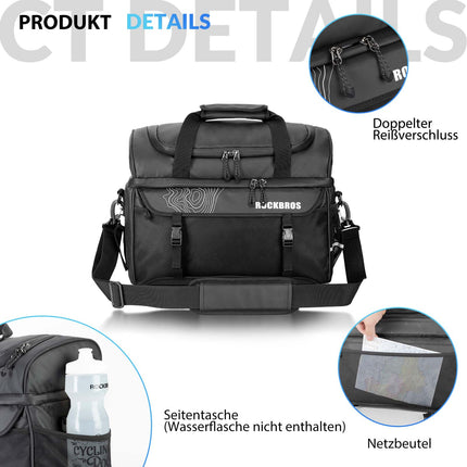ROCKBROS Gepäckträgertasche mit Schultergurt Kühltasche isolierte Lunch Tasche Schwarz (Fahrradtaschen) kaufen bei Linkreich – Jetzt entdecken!