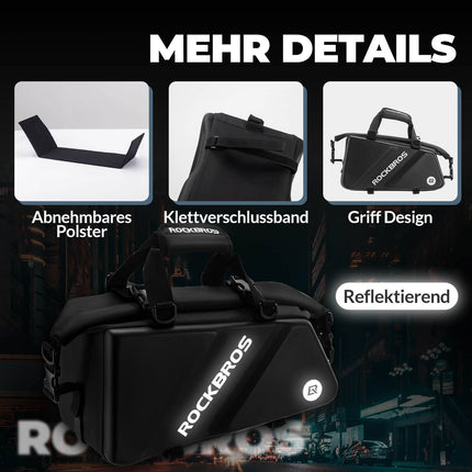 ROCKBROS Gepäckträgertasche Reflektierend Transporttasche 11,6 L mit Schultergurt (Fahrradtaschen) kaufen bei Linkreich – Jetzt entdecken!