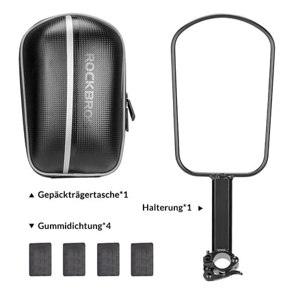 Gepäckträgertasche Wasserfest Schnellspanner Design mit Halterung