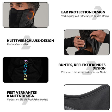 ROCKBROS Halbe Sturmhaube für Ski Radfahren Herren Damen Atmungsaktiv (Sturmhaube & Gesichtsmaske) kaufen bei Linkreich – Jetzt entdecken!