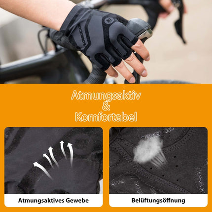 ROCKBROS Halbfinger - Radhandschuhe stoßdämpfend und rutschfest Unisex (Fahrradhandschuhe) kaufen bei Linkreich – Jetzt entdecken!