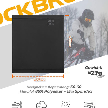 ROCKBROS Halstuch Winter Schlauchtuch Winddicht & Warm für Ski, Rad und Wandern (Sturmhaube & Gesichtsmaske) kaufen bei Linkreich – Jetzt entdecken!