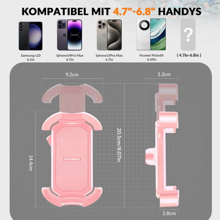 ROCKBROS Handyhalterung Fahrrad Handyhalter Motorrad 360° Drehbar für 4,7 - 7,0 Zoll (Fahrrad Handyhalterung) kaufen bei Linkreich – Jetzt entdecken!