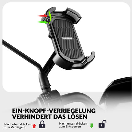 ROCKBROS Handyhalterung Fahrrad Handyhalter Motorrad 360° Drehbar für 4,7 - 7,0 Zoll (Fahrrad Handyhalterung) kaufen bei Linkreich – Jetzt entdecken!