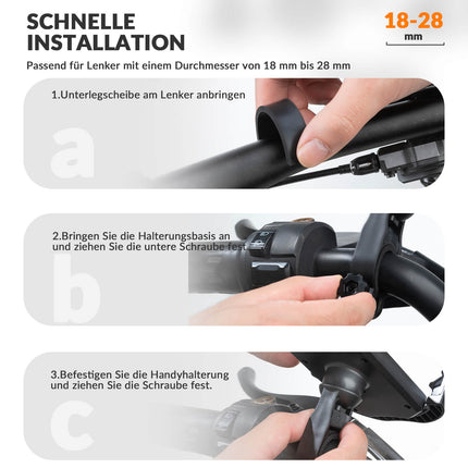 ROCKBROS Handyhalterung Fahrrad Handyhalter Motorrad 360° Drehbar für 4,7 - 7,0 Zoll (Fahrrad Handyhalterung) kaufen bei Linkreich – Jetzt entdecken!