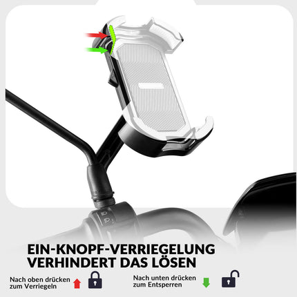 ROCKBROS Handyhalterung Fahrrad Handyhalter Motorrad 360° Drehbar für 4,7 - 7,0 Zoll (Fahrrad Handyhalterung) kaufen bei Linkreich – Jetzt entdecken!