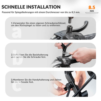 ROCKBROS Handyhalterung Fahrrad Handyhalter Motorrad 360° Drehbar für 4,7 - 7,0 Zoll (Fahrrad Handyhalterung) kaufen bei Linkreich – Jetzt entdecken!