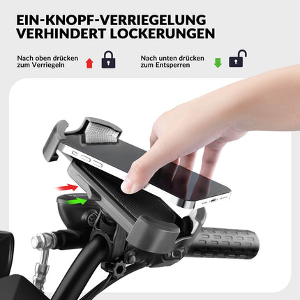 ROCKBROS Handyhalterung Fahrrad Handyhalter Motorrad 360° Drehbar für 4,7 - 7,0 Zoll (Fahrrad Handyhalterung) kaufen bei Linkreich – Jetzt entdecken!