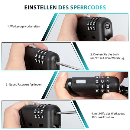 ROCKBROS Helm schloss 150 cm Zahlenschloss 3 - stellig Zahlencode (Fahrradschloss) kaufen bei Linkreich – Jetzt entdecken!