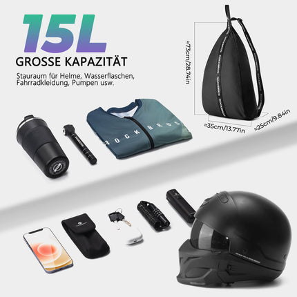 ROCKBROS Helmtasche Motorrad Helmbeutel Einstellbarer Schultergurt (Rucksack) kaufen bei Linkreich – Jetzt entdecken!