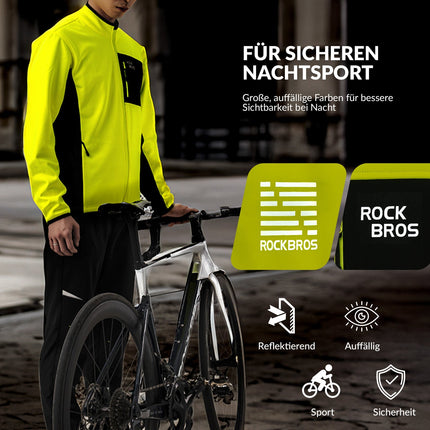 ROCKBROS Herren Fahrradjacke & Hose Set Winter Gelb Winddicht Warm für Outdoor Spor (Fahrradanzug) kaufen bei Linkreich – Jetzt entdecken!