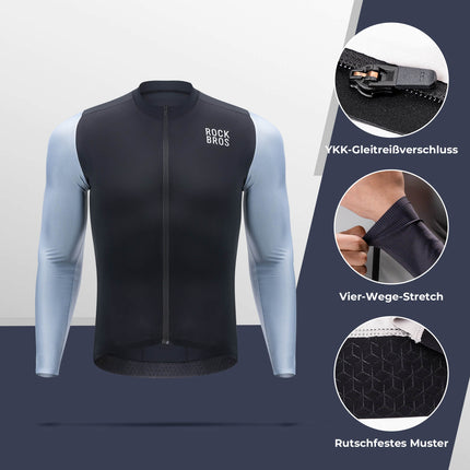 ROCKBROS Herren Langarm - Radtrikot Atmungsaktive Fahrrad Jersey Schnell Trocknend (Fahrradtrikot) kaufen bei Linkreich – Jetzt entdecken!