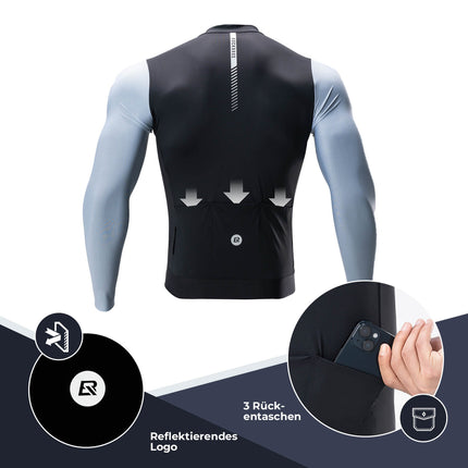 ROCKBROS Herren Langarm - Radtrikot Atmungsaktive Fahrrad Jersey Schnell Trocknend (Fahrradtrikot) kaufen bei Linkreich – Jetzt entdecken!