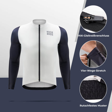 ROCKBROS Herren Langarm - Radtrikot Atmungsaktive Fahrrad Jersey Schnell Trocknend (Fahrradtrikot) kaufen bei Linkreich – Jetzt entdecken!