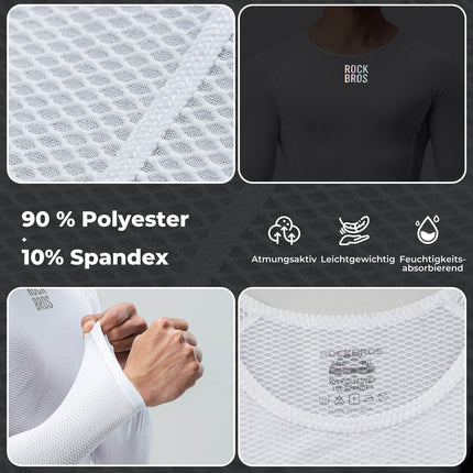 ROCKBROS Herren Langarm - Radtrikot Funktionsshirt Fahrrad Jersey Schnell Trocknen (Funktionsshirt) kaufen bei Linkreich – Jetzt entdecken!