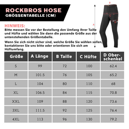 ROCKBROS Herren Radlerhose Atmungsaktiv Lang Fahrradhose M - 4XL (Fahrradhose) kaufen bei Linkreich – Jetzt entdecken!