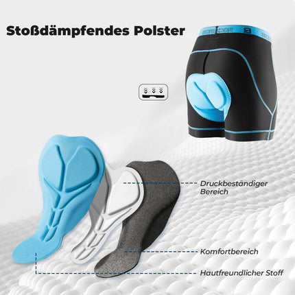 ROCKBROS Herren Radunterhose mit 4D Sitzpolster Radlerhose Atmungsaktiv (Fahrradhose) kaufen bei Linkreich – Jetzt entdecken!