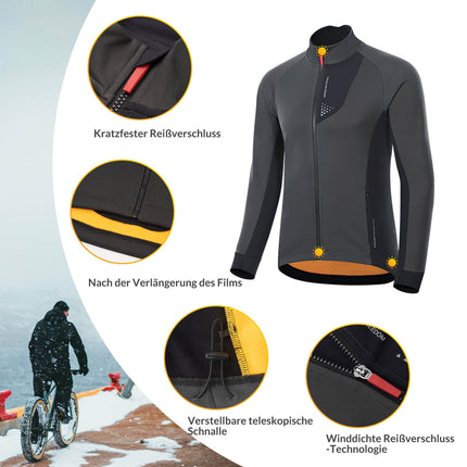 ROCKBROS Herren Winter Fahrradjacke Winddicht Atmungsaktiv mit Fleecefutter (Fahrradjacke) kaufen bei Linkreich – Jetzt entdecken!