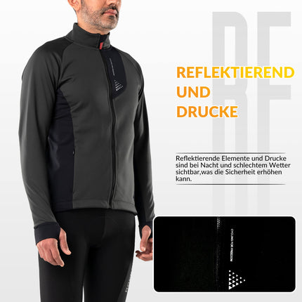 ROCKBROS Herren Winter Fahrradjacke Winddicht Atmungsaktiv mit Fleecefutter (Fahrradjacke) kaufen bei Linkreich – Jetzt entdecken!