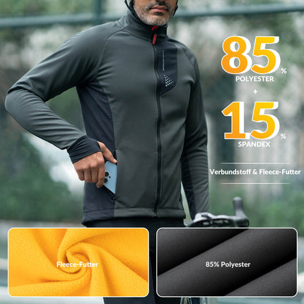 ROCKBROS Herren Winter Fahrradjacke Winddicht Atmungsaktiv mit Fleecefutter (Fahrradjacke) kaufen bei Linkreich – Jetzt entdecken!
