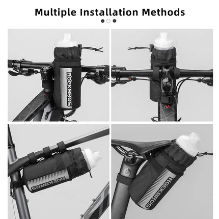ROCKBROS Isolierte Fahrrad  Lenkertasche mit Wasserflaschenhalter und Handytasche
