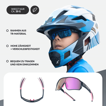 ROCKBROS Kinder Fahrradbrille UV400 - Schutz Polarisierte Sonnenbrille (Fahrradbrille) kaufen bei Linkreich – Jetzt entdecken!