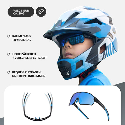 ROCKBROS Kinder Fahrradbrille UV400 - Schutz Polarisierte Sonnenbrille (Fahrradbrille) kaufen bei Linkreich – Jetzt entdecken!