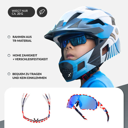 ROCKBROS Kinder Fahrradbrille UV400 - Schutz Polarisierte Sonnenbrille (Fahrradbrille) kaufen bei Linkreich – Jetzt entdecken!