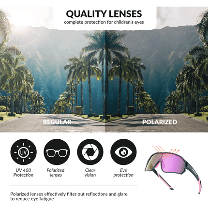 ROCKBROS Kinder Fahrradbrille UV400 - Schutz Polarisierte Sonnenbrille (Fahrradbrille) kaufen bei Linkreich – Jetzt entdecken!