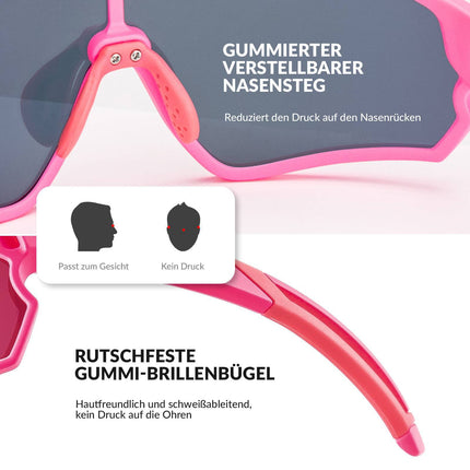 ROCKBROS Kinder Fahrradbrille UV400 - Schutz Polarisierte Sonnenbrille (Fahrradbrille) kaufen bei Linkreich – Jetzt entdecken!