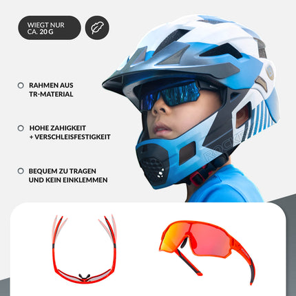 ROCKBROS Kinder Fahrradbrille UV400 - Schutz Polarisierte Sonnenbrille (Fahrradbrille) kaufen bei Linkreich – Jetzt entdecken!